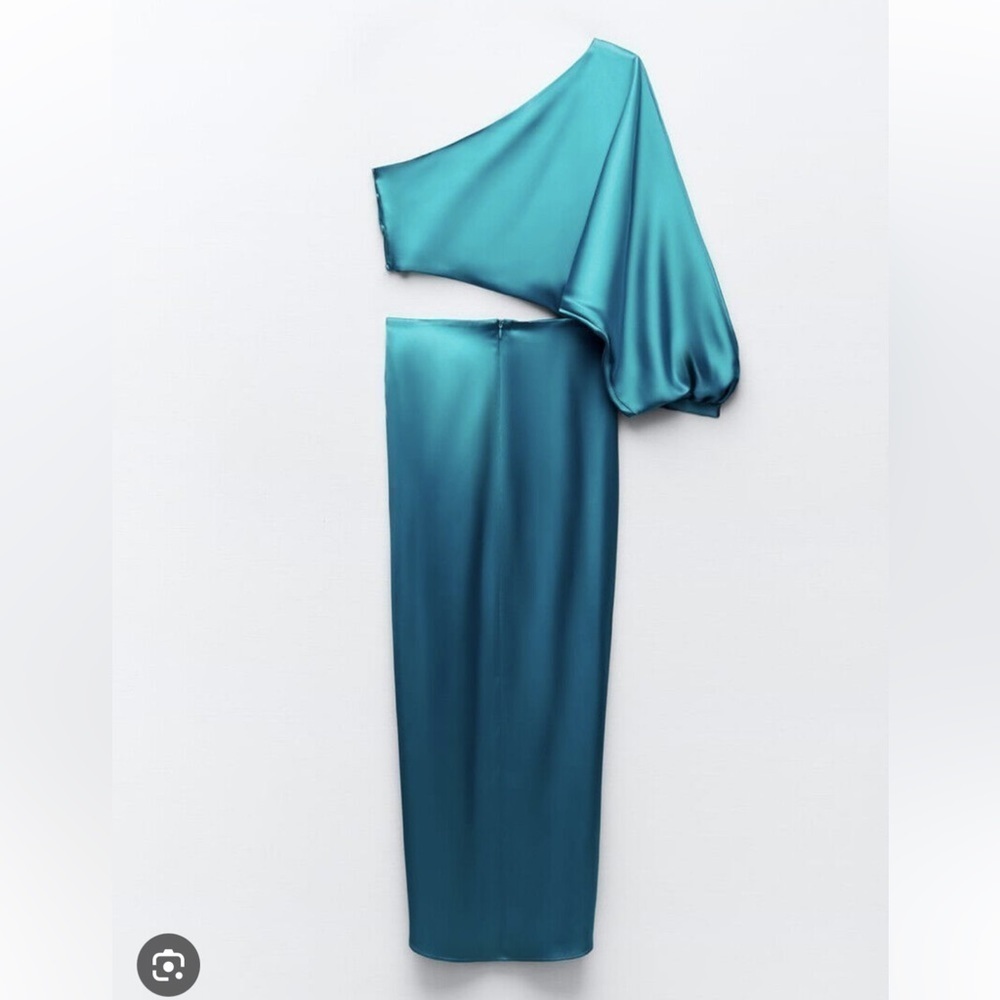 Zara Asymmetrical Blue Dress - Picture 8 of 9